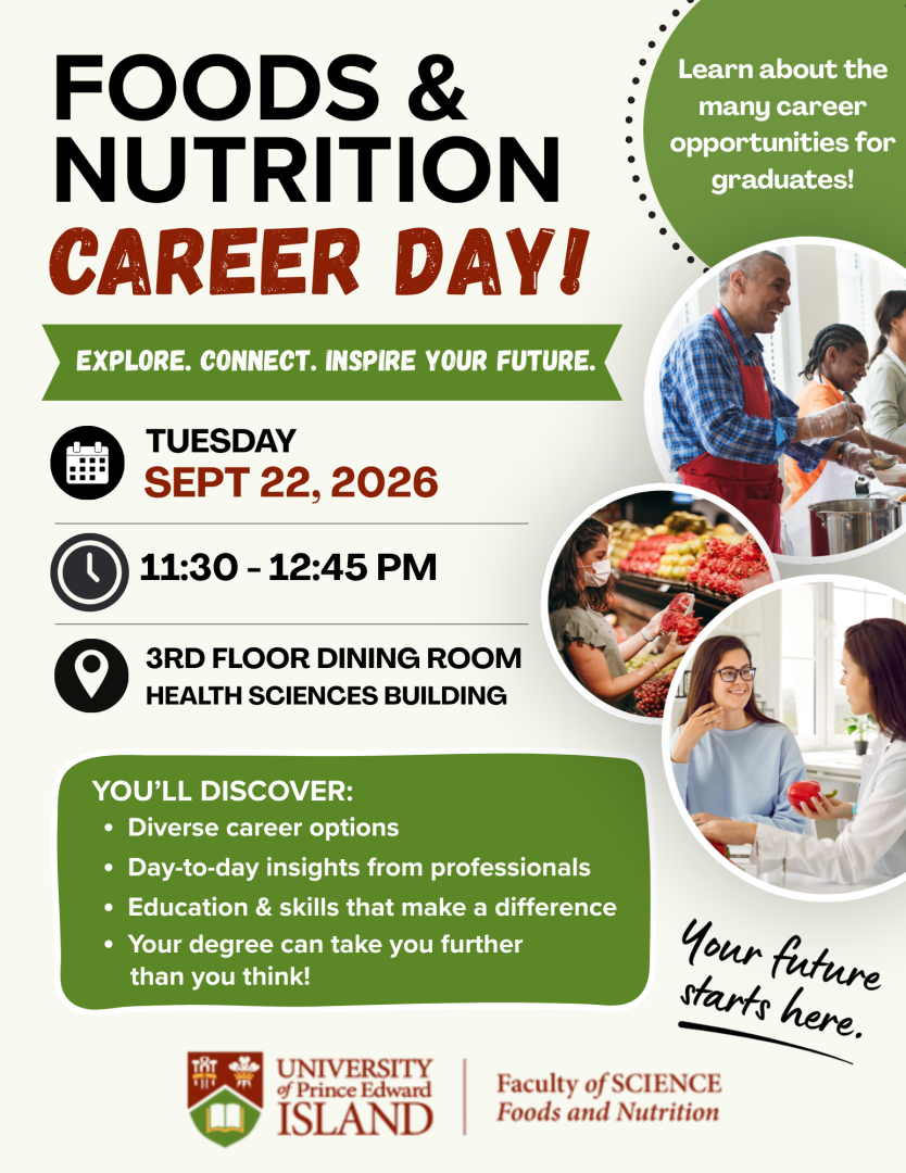UPEI Foods and Nutrition Career Day graphic