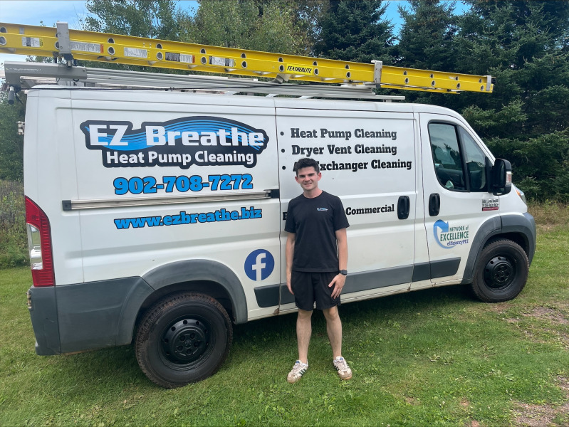Ben McQuaid, UPEI graduate and owner of EZ Breathe Heat Pump Cleaning