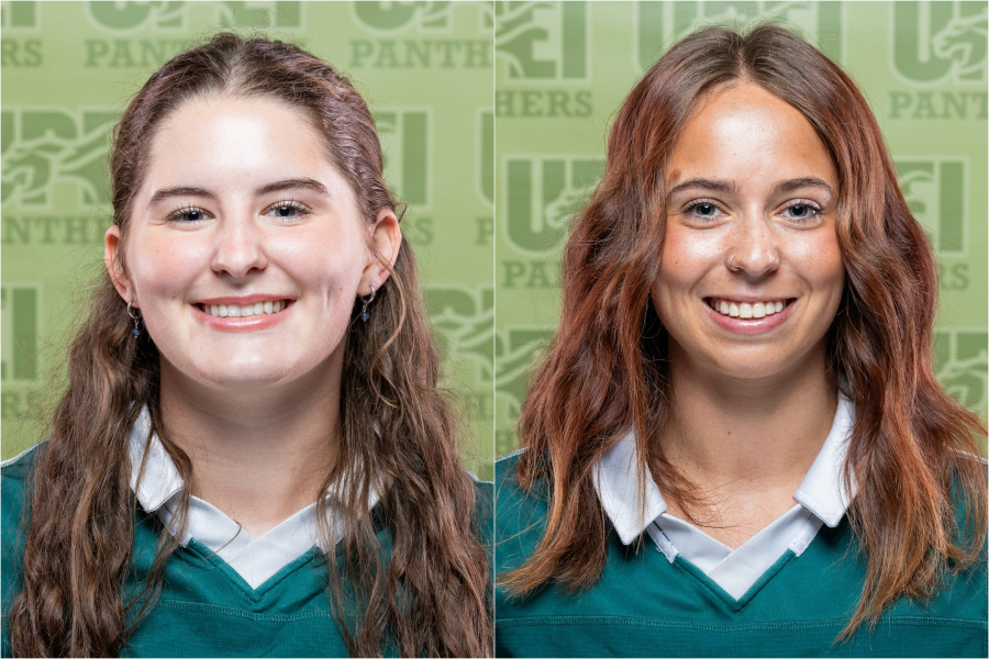 UPEI Women’s Rugby Panthers Rowan Gallagher and Lauren Misener