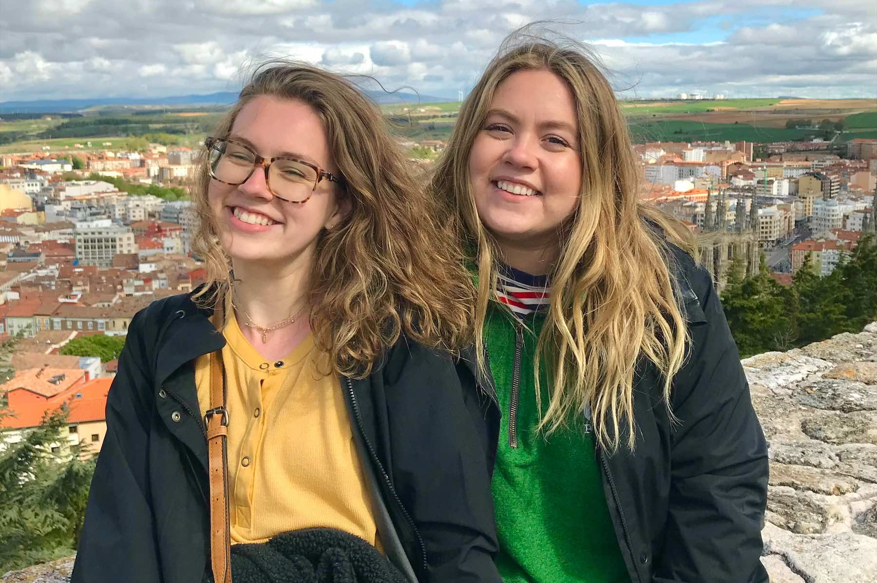 UPEI graduate Abby Gibson and friend in Spain