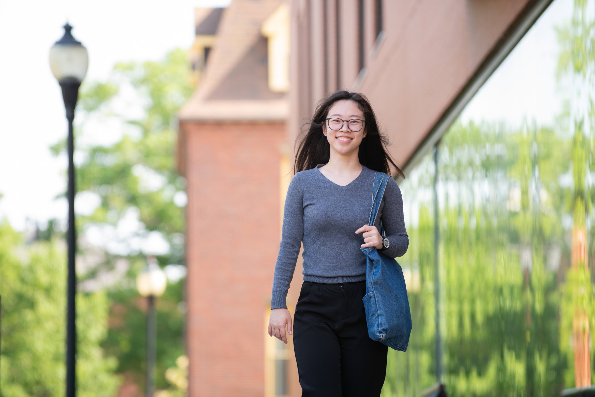 UPEI student EeVon Lim outside the Health Sciences Building
