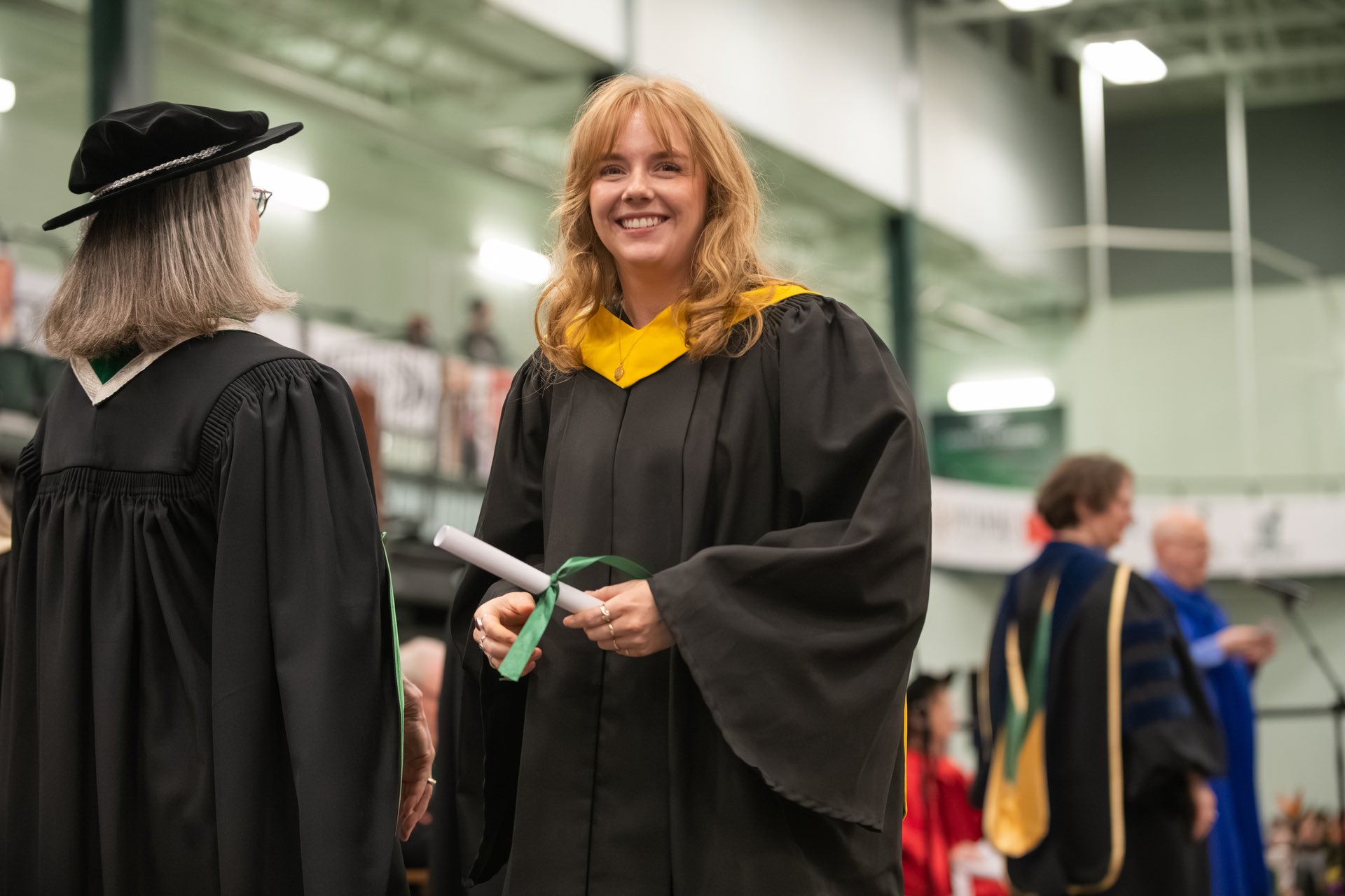 UPEI graduate Tayah Sommer on stage at Convocation