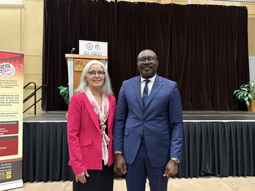 UPEI President and Vice-Chancellor Wendy Rodgers and His Excellency Allan Kajik, Ambassador of Uganda to Canada