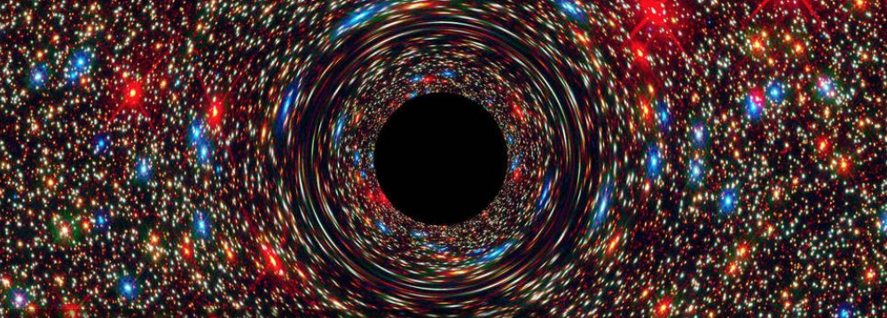 black hole coloured image