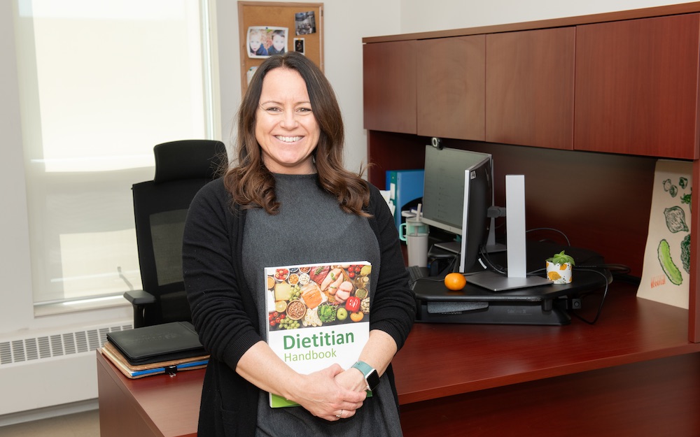 UPEI grad student and instructor Bethany Vessey in her office