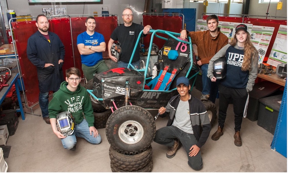 seven members of the UPEI Baja Club