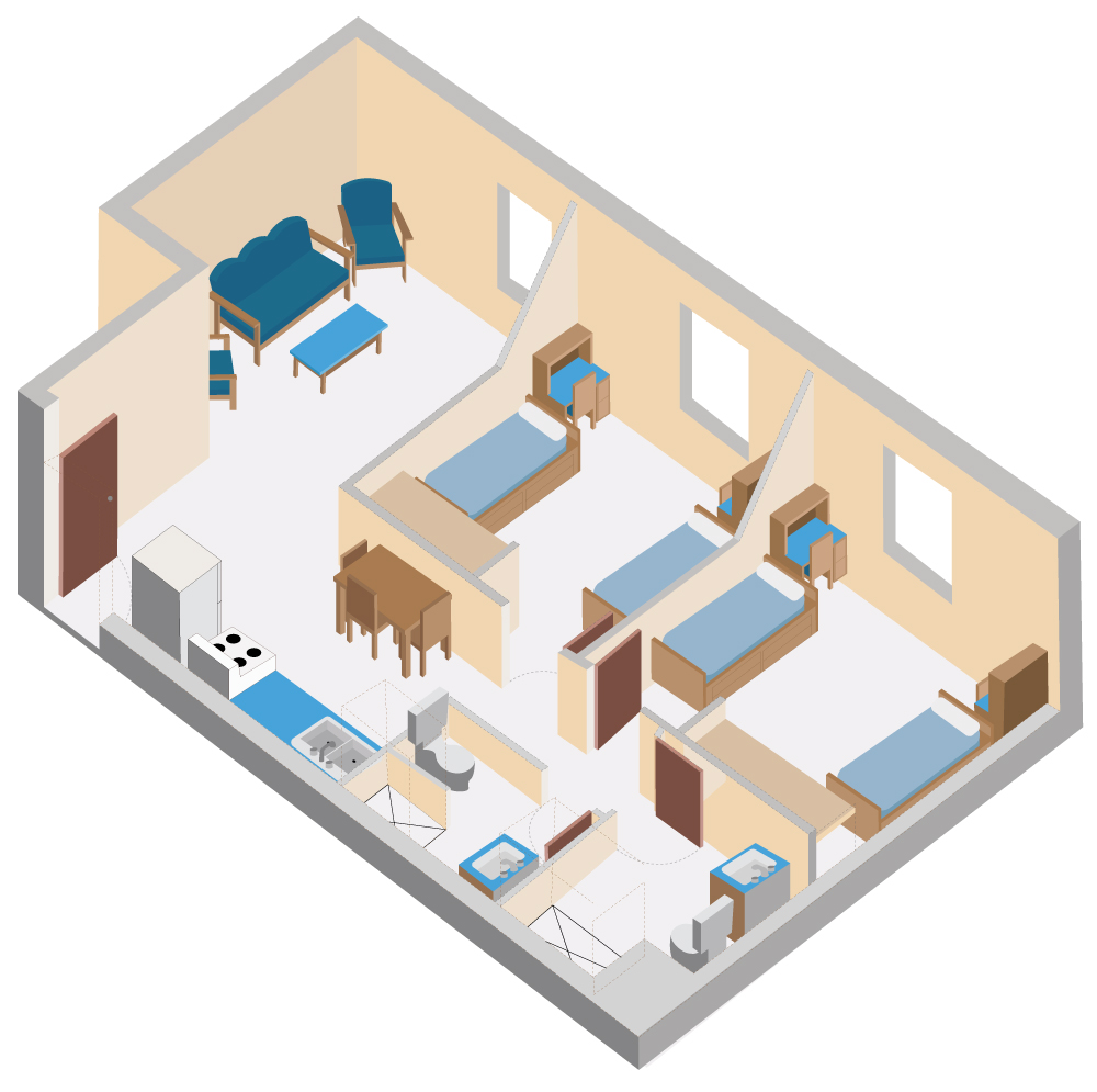 new UPEI residence room floorplan