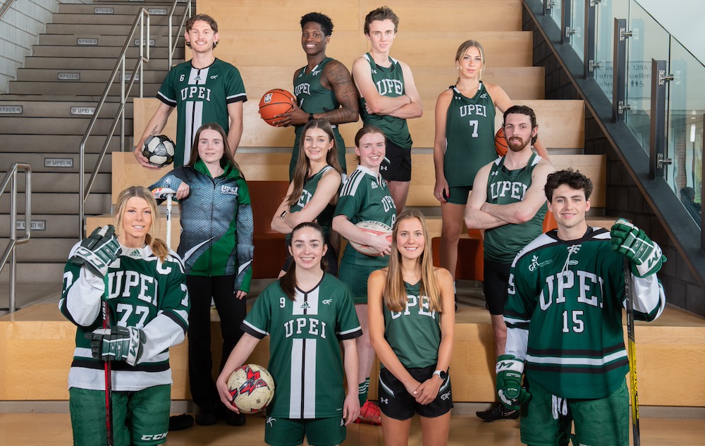 a group of UPEI Panther athletes