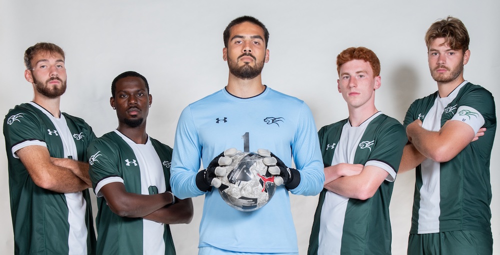 five UPEI men's soccer Panthers