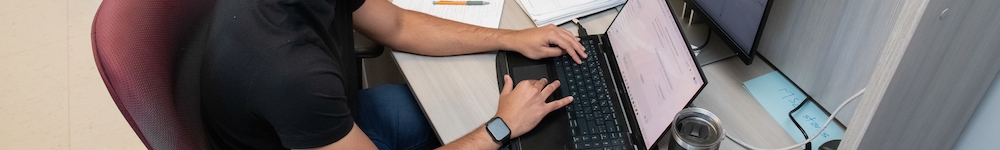 person using a laptop