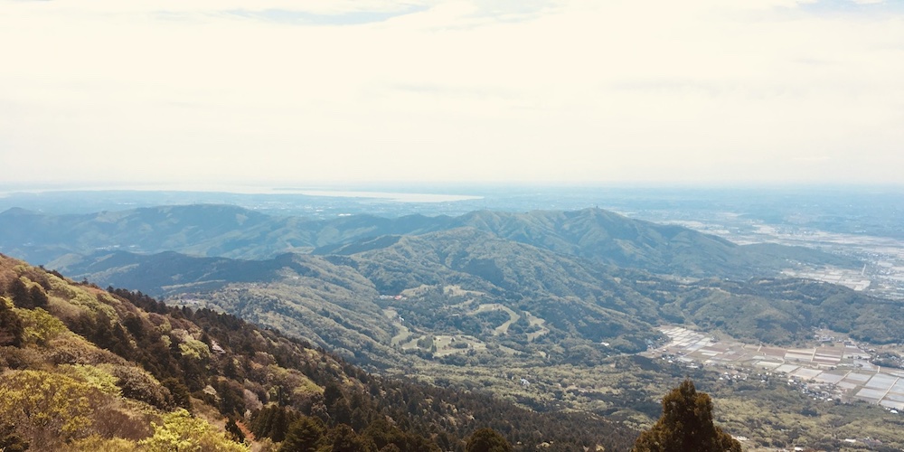 a mountainscape in Tsukuba Japan