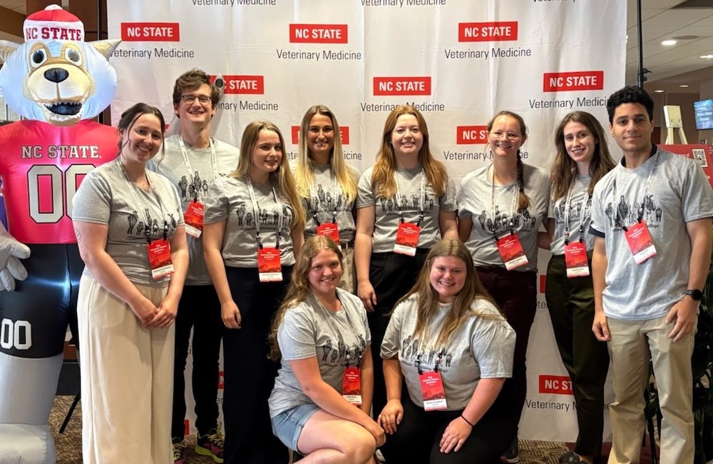 a group of veterinary students in North Carolina