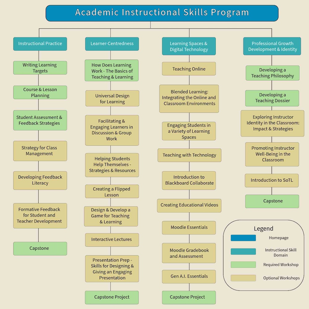 Academic Instructional Skills Program graphic illustrating the process