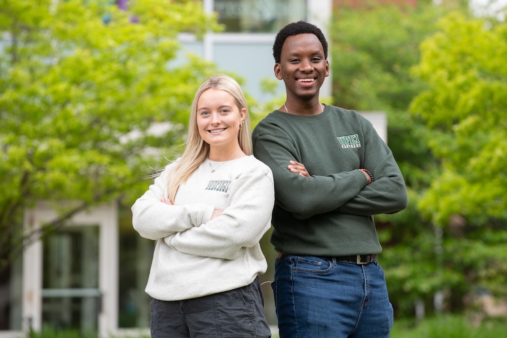 Kaitlyn Smith and Ruboneka Shema Alvin, Welcome Week Coordinators