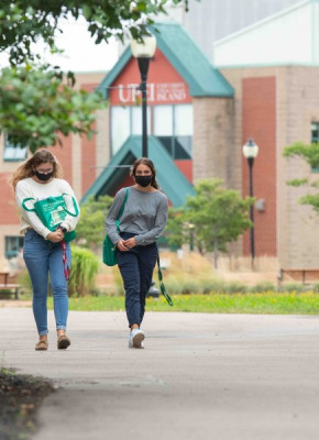 Students wearing masks