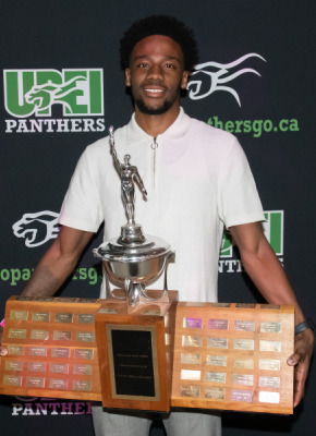 UPEI Men's Basketball star Elijah Miller is the 2023 UPEI Alumni Association Outstanding Male Athlete of the Year. UPEI Men's Basketball star Elijah Miller is the 2023 UPEI Alumni Association Outstanding Male Athlete of the Year.