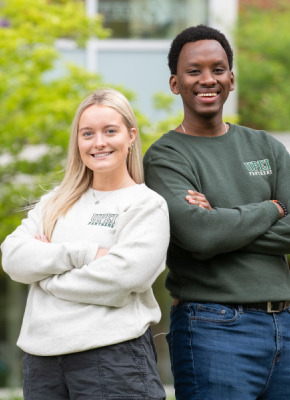 Kaitlyn Smith and RUBONEKA Shema Alvin, co-coordinators of UPEI Welcome Week 2025