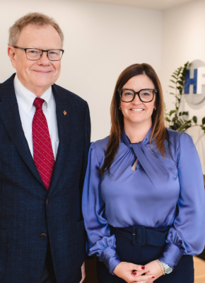 Jim Hewitt and Kim Anderson of the Hewitt Foundation. Photo courtesy of Steve Gerrard