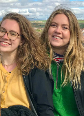 UPEI graduate Abby Gibson and friend in Spain