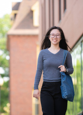UPEI student EeVon Lim outside the Health Sciences Building