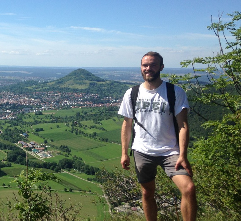 UPEI student Cameron Hastie in the Alps