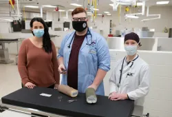 Left to right: Melissa Hamel, Joey Buzzell, and Dr. Cate Creighton