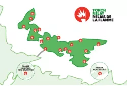 Image of PEI map for Canada Games torch relay