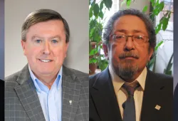 UPEI’s honorary graduands for 2025: Leo Broderick, Wayne Carew, Scott Parsons, and Hon. Antoinette Perry