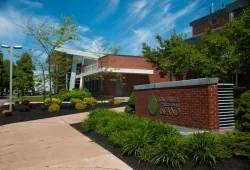 photo of brick building on university campus