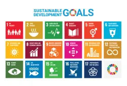 Poster with the UN's 17 SDGs
