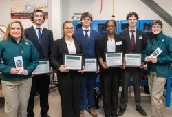 Jennifer Stewart, Parks Canada; students John (Jack) Hicks, Leah MacPhail, Jack Kouwenberg, Odegua Obehi-Arhebun, Laughlan Roche; and Stacey Evans, Parks Canada