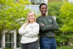 Kaitlyn Smith and RUBONEKA Shema Alvin, co-coordinators of UPEI Welcome Week 2025