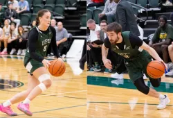 Grace Lancaster, Sam Chisholm, and the UPEI basketball teams welcome the Memorial University Sea-Hawks for doubleheaders on November 28 and 29.