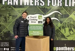 Joe Ranger, UPEI Men’s Hockey and Kushi Damry, Vice-President Finance and Administration, UPEISU