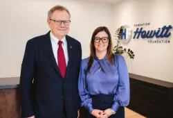 Jim Hewitt and Kim Anderson of the Hewitt Foundation. Photo courtesy of Steve Gerrard