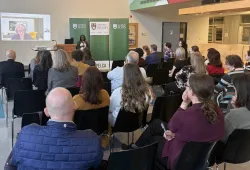 Dr. Jane Ngobia, UPEI Vice-President People and Culture speaks to attendees at the launch of the Restorative Practices Capacity-Building program on March 11.