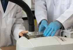 Laboratory equipment in use