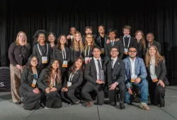 Richard Hetherington (fourth from left) and Noor Abdelhamid (fifth from left) with fellow members of Enactus UPEI 2026