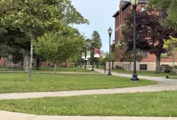 Photo of the UPEI campus quadrangle during fall