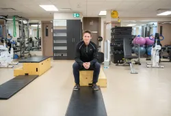 a kinesiology student in the laboratory