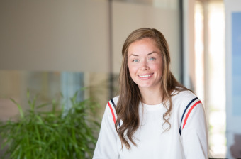 upei nursing graduate shayna conway in the health sciences building