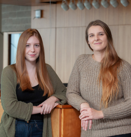 upei environmental studies students Angela Costello and Danelle Finney