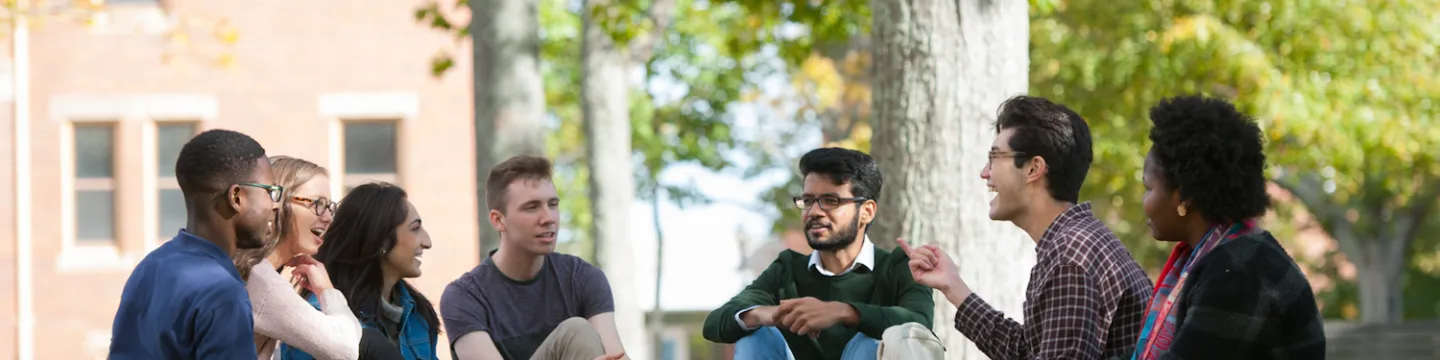 students in UPEI quad