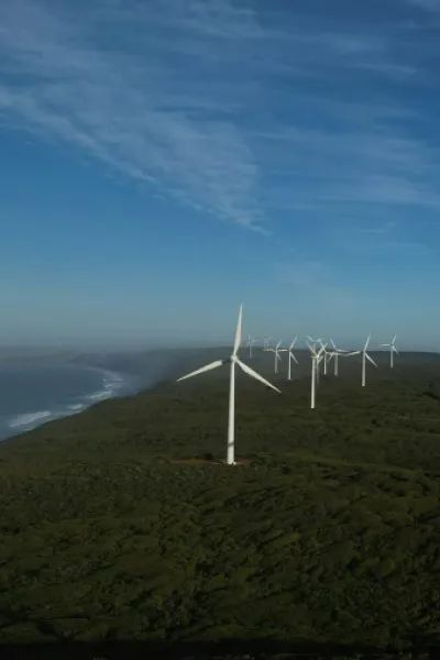 generation windmills on a coastline