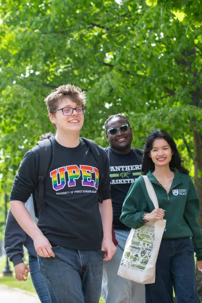 students in the UPEI quad on first day of classes