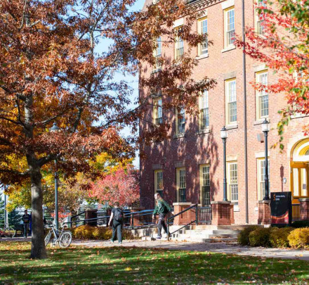 SDU Main Building in fall