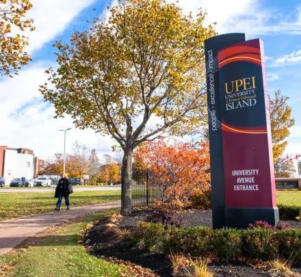 University Avenue entrance sign