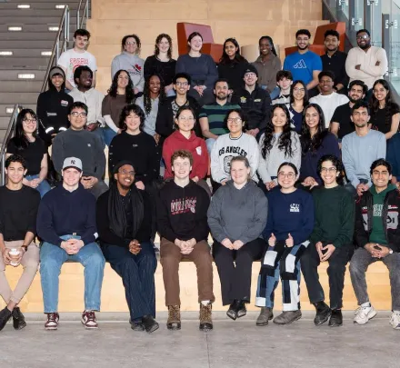 a large group of students