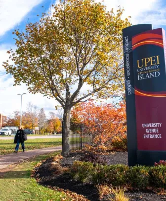 University Avenue entrance sign