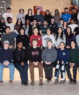 a large group of students